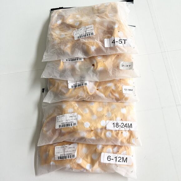 New YOUNGER TREE Yellow White Polka Dot 2 Piece Bikini Swimsuit Baby Toddler - Picture 8 of 8